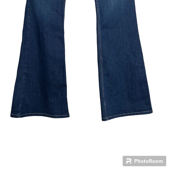 TOPSHOP MOTTO Jamie Flare High Waist Stretch Blue Jeans - Picture 3 of 15